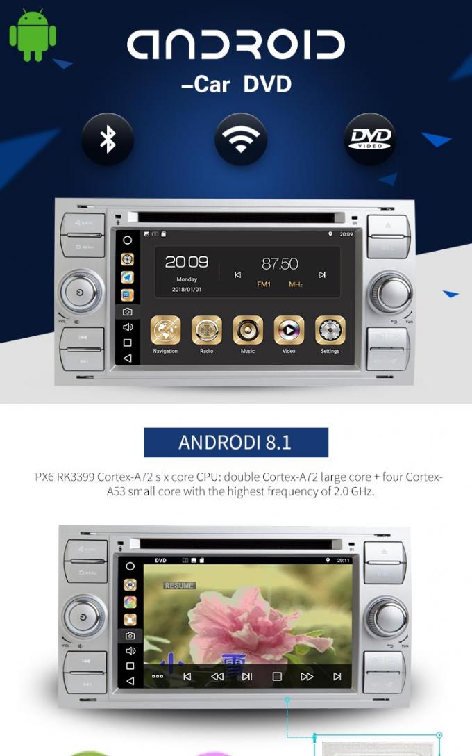 3G WIFI Ford Mondeo Dvd Player , Easy Operation Car Multimedia Player
