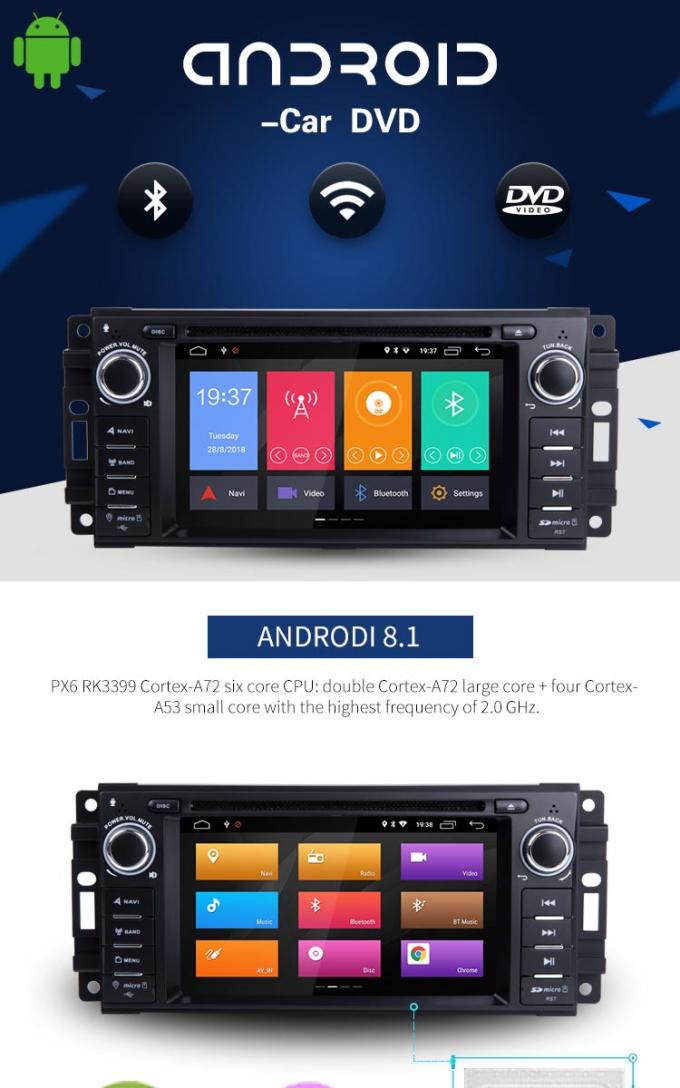 High Resolution Android Car DVD Player 4G RAM 32G ROM Wifi Canbus BT